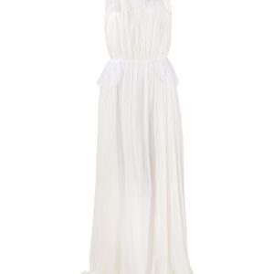 Maria Lucia Hohan Arabella lace-embellished silk gown - NEUTRALS