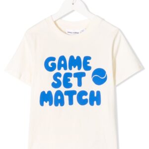 Mini Rodini game set match print T-shirt - NEUTRALS