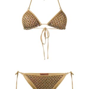 Missoni Mare sequin embroidered bikini set - GOLD