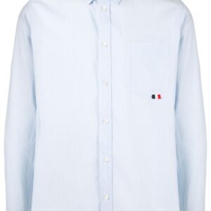 Moncler striped cotton shirt - Blue