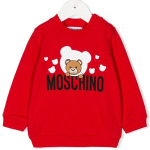 Moschino Kids Teddy print sweatshirt - Red