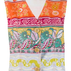 Moschino Pre-Owned 1990's floral print vest - ORANGE