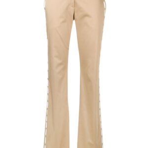 Moschino printed stitching trousers - NEUTRALS