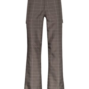 NULABEL Reflector checked trousers - Grey
