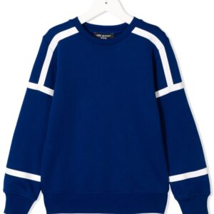 Neil Barrett Kids lined detail fine knit sweatshirt - Blue