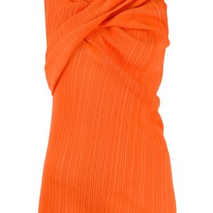 Nina Ricci cross neck top - ORANGE