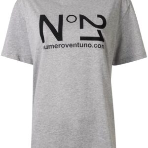 Nº21 website logo print T-shirt - Grey