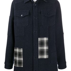 Off-White patch-detail shirt-jacket - Blue