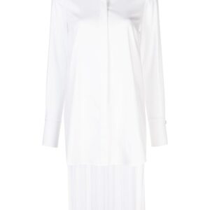 Olivia Palermo pleated back button shirt - White