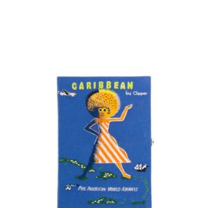 Olympia Le-Tan Voyage Caribbean book clutch - Blue