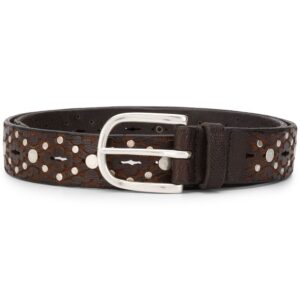 Orciani studded belt - Brown