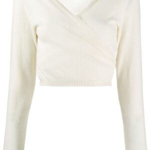 P.A.R.O.S.H. wrapped front jumper - NEUTRALS