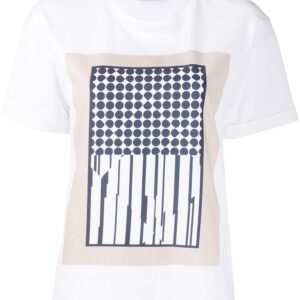 Peserico geometric-print crew-neck T-shirt - White