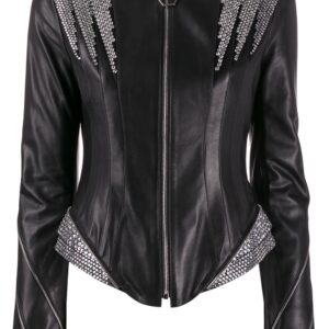 Philipp Plein crystal panelled jacket - Black