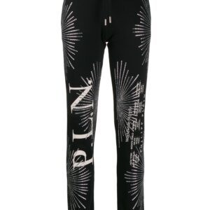 Philipp Plein embellished track trousers - Black