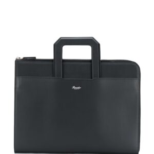 Pineider printed logo briefcase - Black