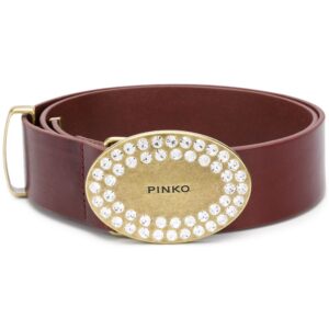 Pinko embellished buckle belt - Brown