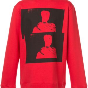Raf Simons long sleeved photographic pullover - Red