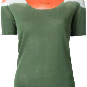 Roberto Collina tri-tone shortsleeved knit T-shirt - Green