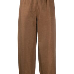 Rochas cropped straight-leg trousers - Brown