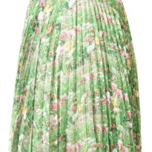 Romance Was Born Lacy Gardens pleated skirt - Green