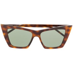 Saint Laurent Eyewear cat-eye frame glasses - Brown
