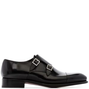 Santoni double strap monk shoes - Black