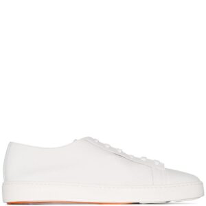 Santoni mid-top lace-up sneakers - White