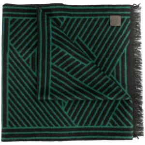 Shanghai Tang brushed geometric scarf - Green