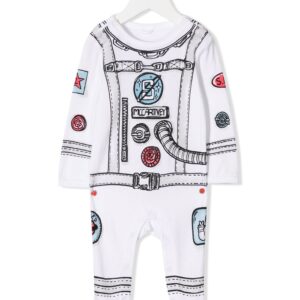 Stella McCartney Kids astronaut print babygrow - White