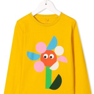 Stella McCartney Kids flower-print T-shirt - Yellow