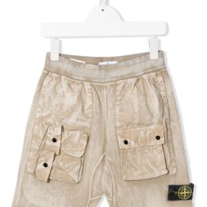 Stone Island Junior cargo pocket shorts - NEUTRALS