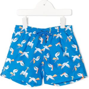 Sunuva pelican print swim shorts - Blue