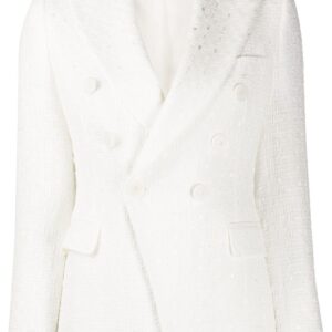 Tagliatore Alicya textured blazer - White