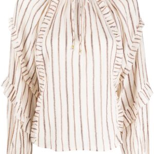 Ulla Johnson Liana striped blouse - NEUTRALS