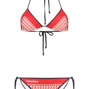 Valentino Optical Valentino print bikini - Red