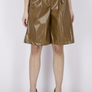 Womens Artificial Leather Short Brown