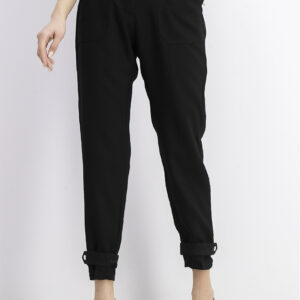 Womens Belted Pants Black