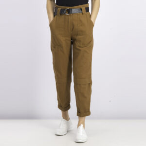 Womens Belted Pants Brown