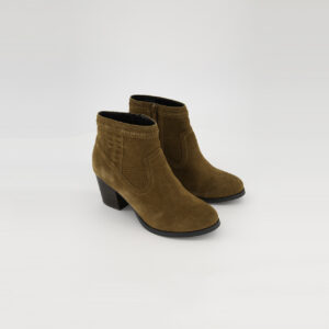 Womens Caia Heeled Suede Boots Cognac