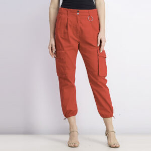 Womens Cargo Pants Red