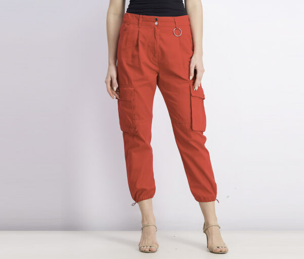 Womens Cargo Pants Red