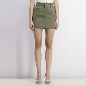 Womens Cargo Pocket Skirt Olive