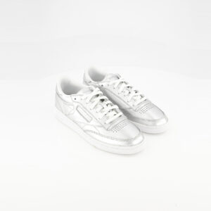 Womens Club C 85 Shine Shoes Silver/White