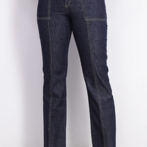 Womens Cropped Flare Jeans Navy