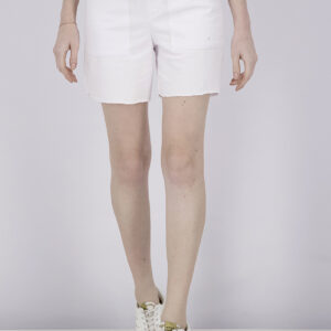 Womens Drawstring Plain Shorts White