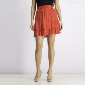 Womens Elastic Skirt Red