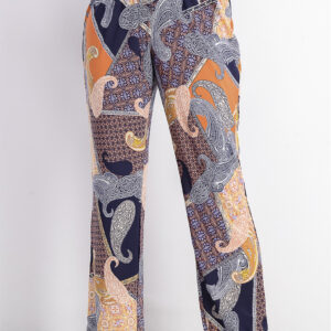 Womens Elastic Waist Paper Bag Flowy Drawstring Pants Multi Color