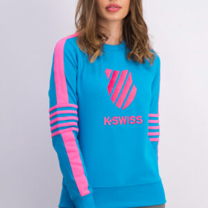Womens Embroidered Logo Sweater Blue/Pink