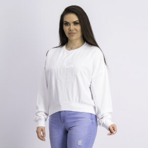 Womens Embroidered Logo Sweatshirts White